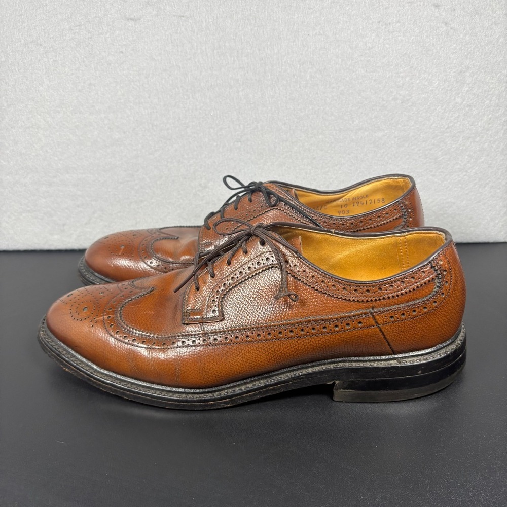 Vintage IRON AGE by  Bostonian Steel Safety Toe Wingtip Dress Shoes Size 10
